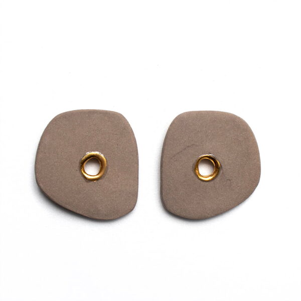 Ora mocha porcelain earrings