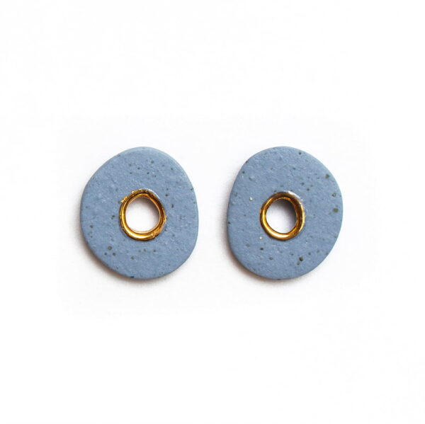 Solune azure porcelain earrings