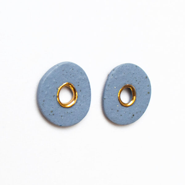 Solune azure porcelain earrings - Image 2