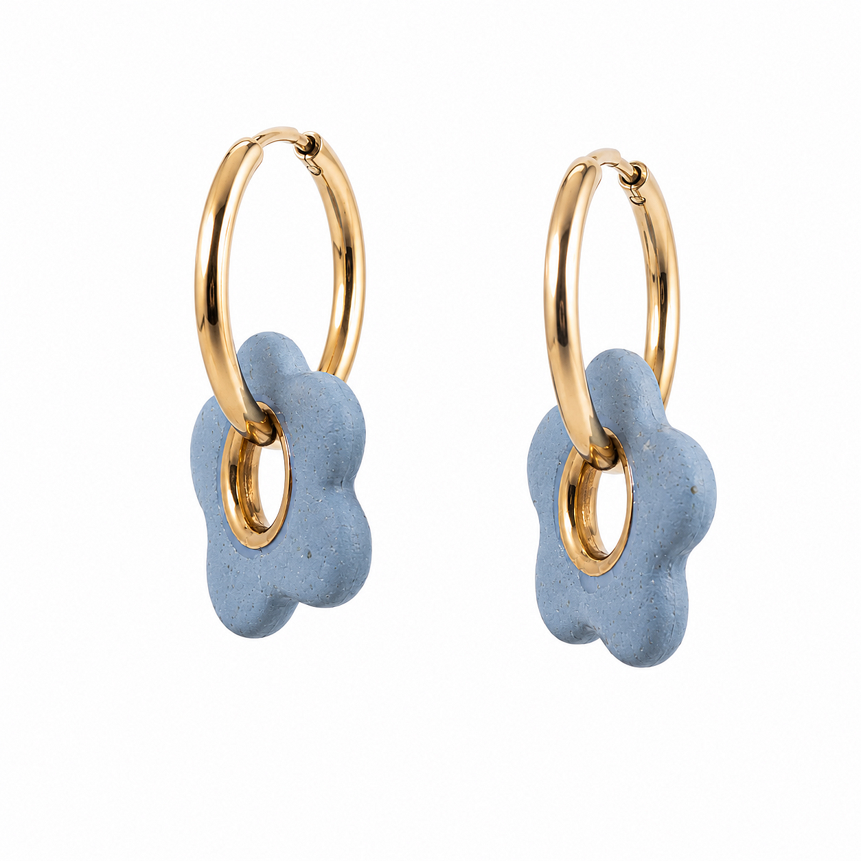 Flower power azure dangle earrings - Image 2
